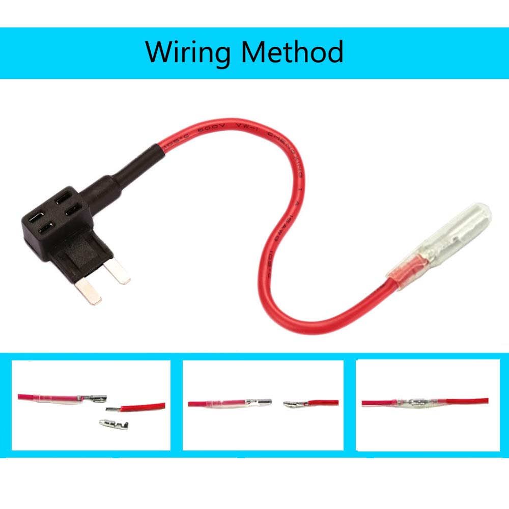 ESUPPORT 12V 24V ATM APM Add-A-Circuit Fuse Tap - 10 Pack Mini Blade Fuse Holder for Car, Truck, Boat, RV Electrical Systems - Easy Installation for Accessories & Upgrades