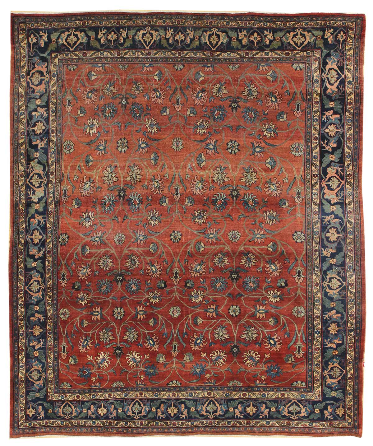 Vintage Bijar Handwoven Tribal Rug JF6622 - Authentic Persian Wool Carpet for Boho Home Decor, Living Room, Bedroom & Office