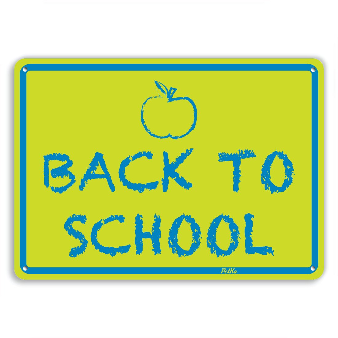 10x7 Inch Aluminum Back to School Sign - Durable Metal Wall Decor for Classroom, Office, or Home - Perfect for School Events, Teacher Gifts & Study Room Inspiration