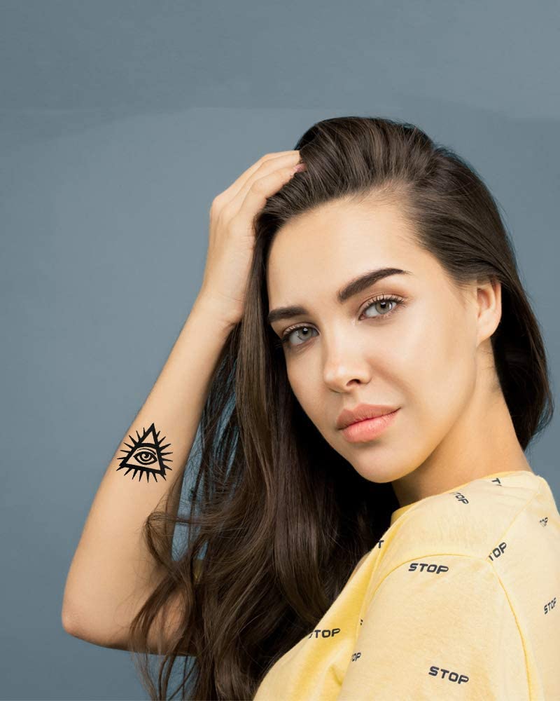 Comet Busters Temporary Body Tattoos - Illuminati Design Stickers (BT075) for Parties, Festivals & Cosplay