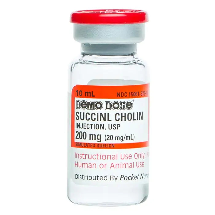Simulated Succinylcholine for Medical Training - Realistic Practice Medication for EMT, Nursing & First Responder Scenarios