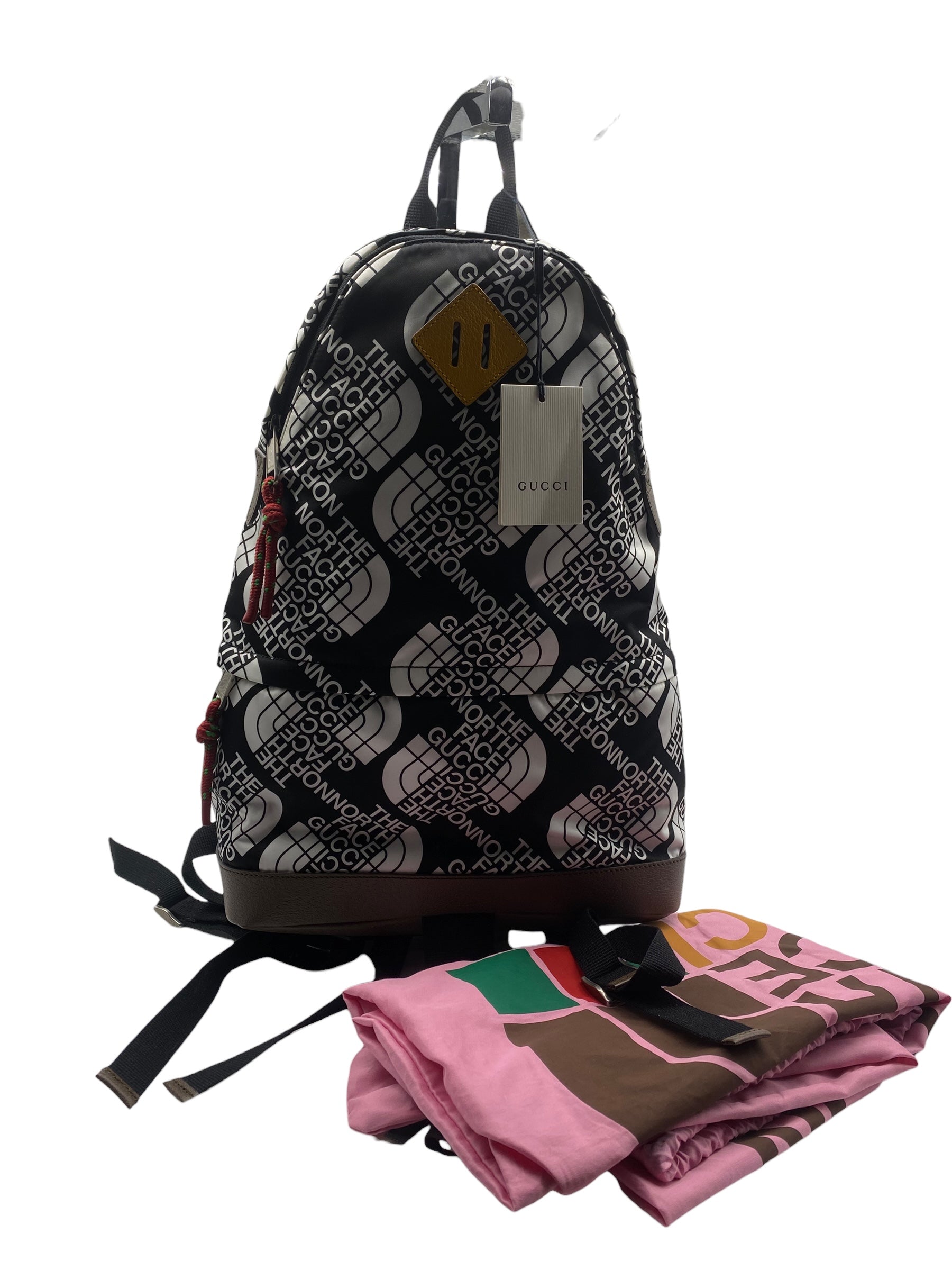 Gucci x The North Face Unisex Waterproof Hiking Backpack - Luxury Designer Travel & Outdoor Adventure Backpack for Men & Women - Perfect for Camping, Travel, and Daily Commute