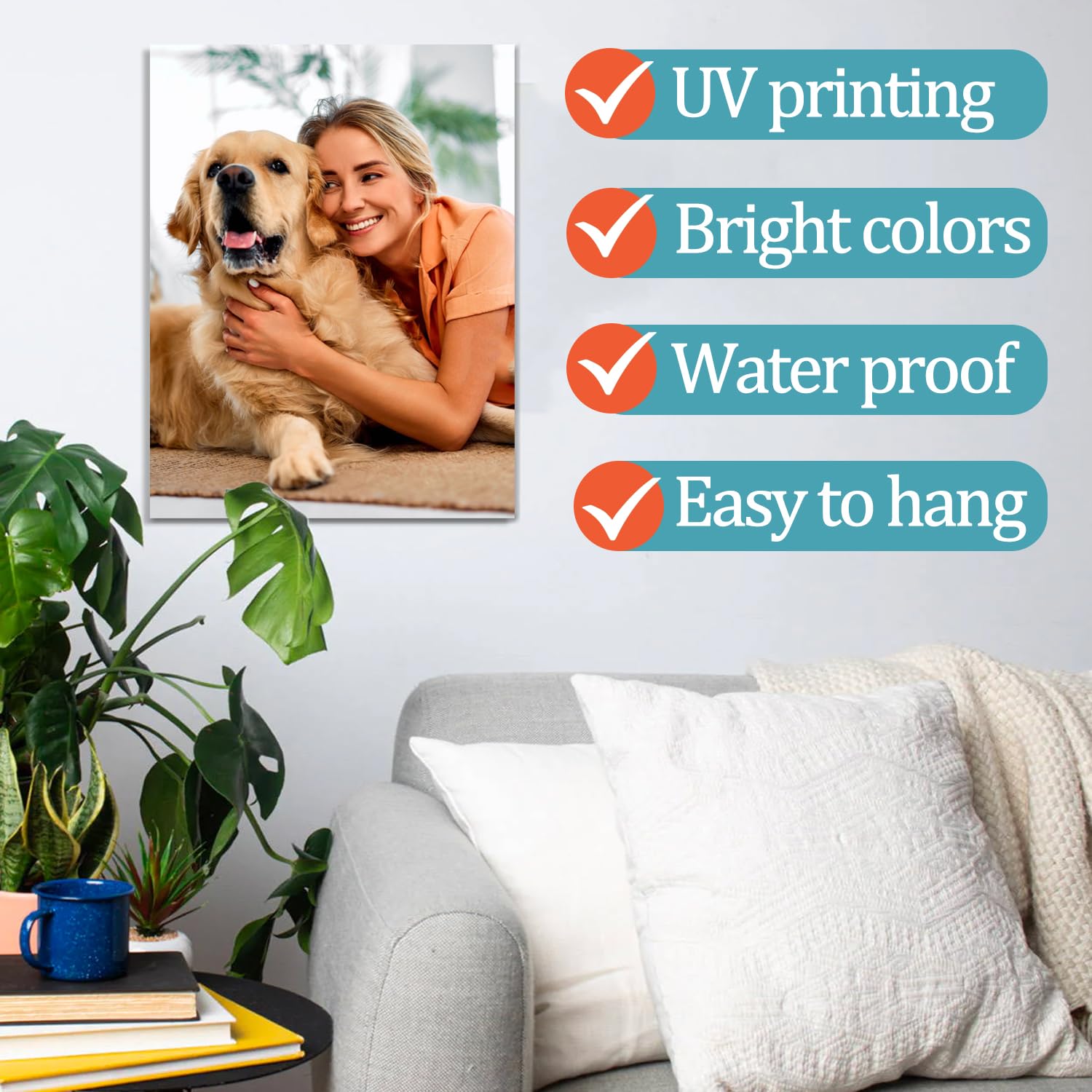 Custom Framed Canvas Prints - Personalized Photo to Canvas Wall Art for Home Decor | Unique Holiday & Housewarming Gifts | Perfect for Living Room, Bedroom & Office Decorations