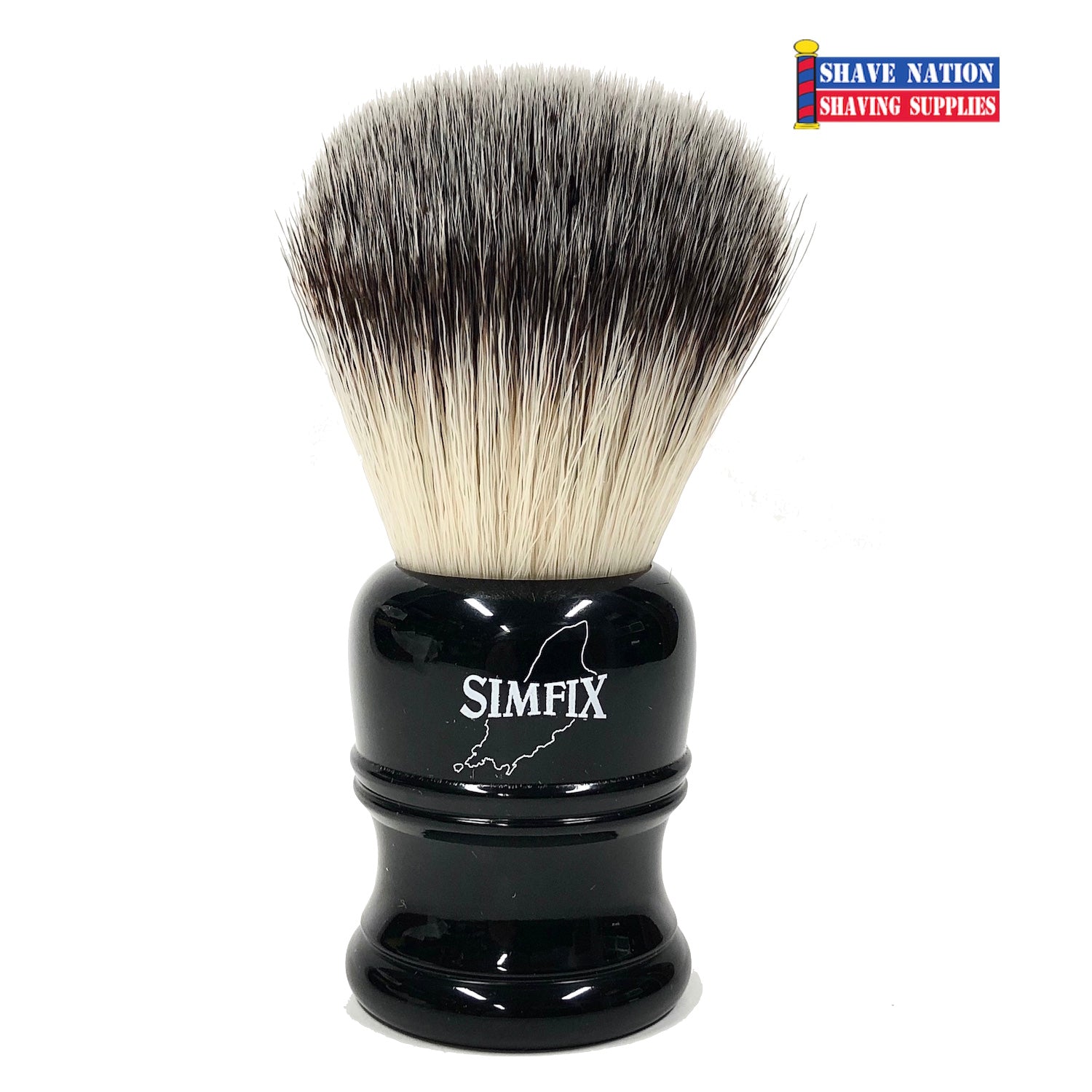 Simpsons SIMFIX Synthetic Bristle Shaving Brush for Men - Premium Wet Shaving & Beard Care Tool - Perfect for Travel, Grooming Kits & Luxury Shaving Routine