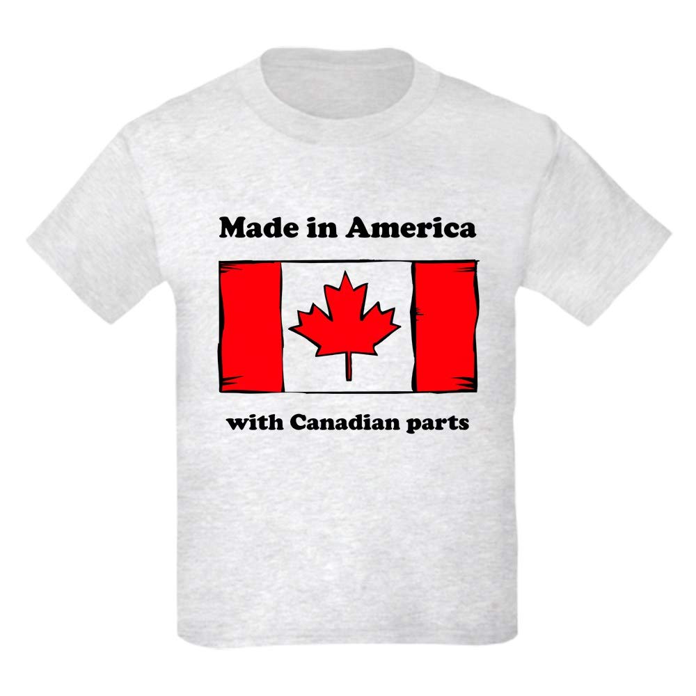 Made in America Kids T-Shirt with Canadian Parts - Patriotic Graphic Tee for Boys & Girls | Perfect for Independence Day, School Events & Family Outings