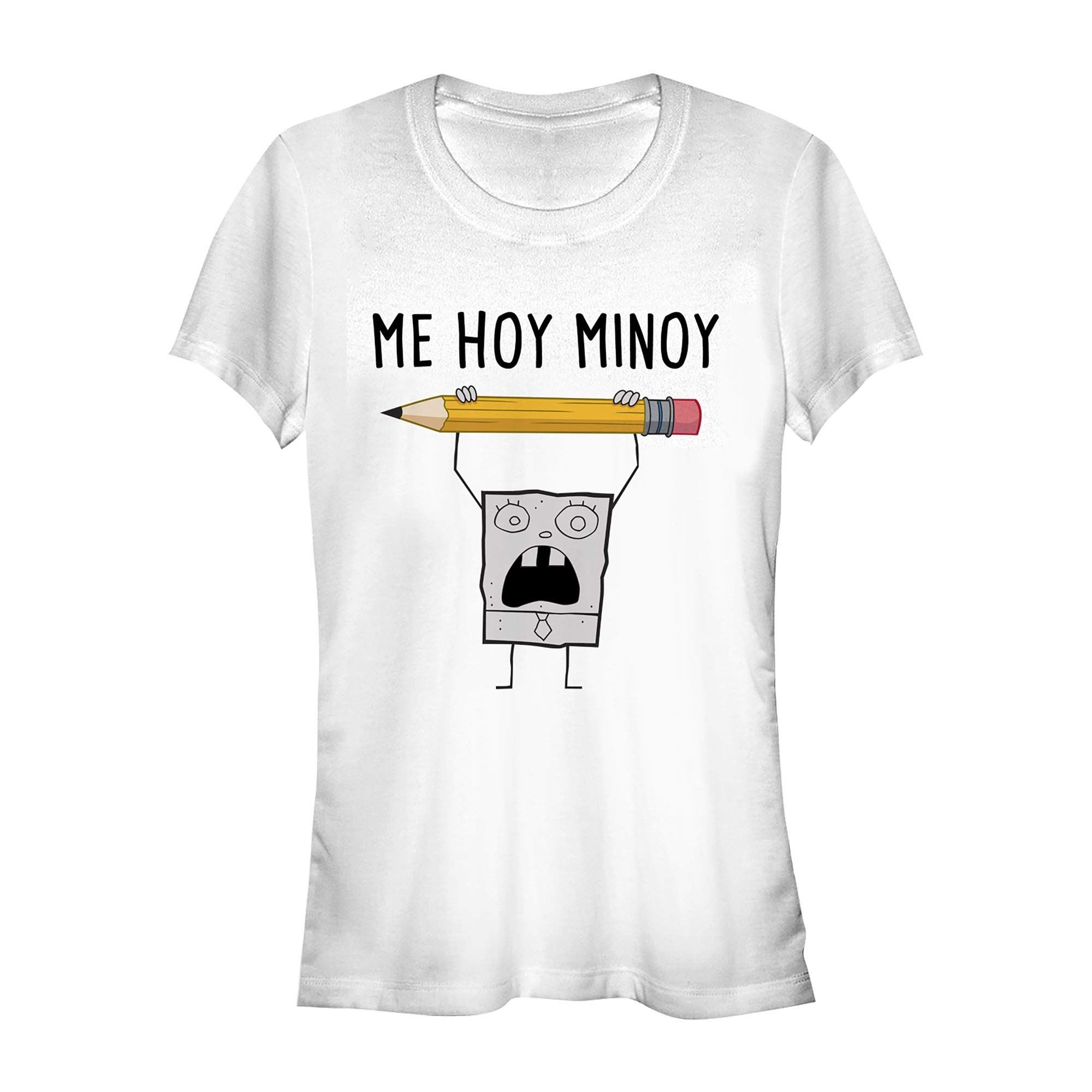 Junior's Spongebob Squarepants DoodleBob Me Hoy Minoy Graphic T-Shirt for Kids - Fun Cartoon Character Tee for School, Playdates & Birthday Parties