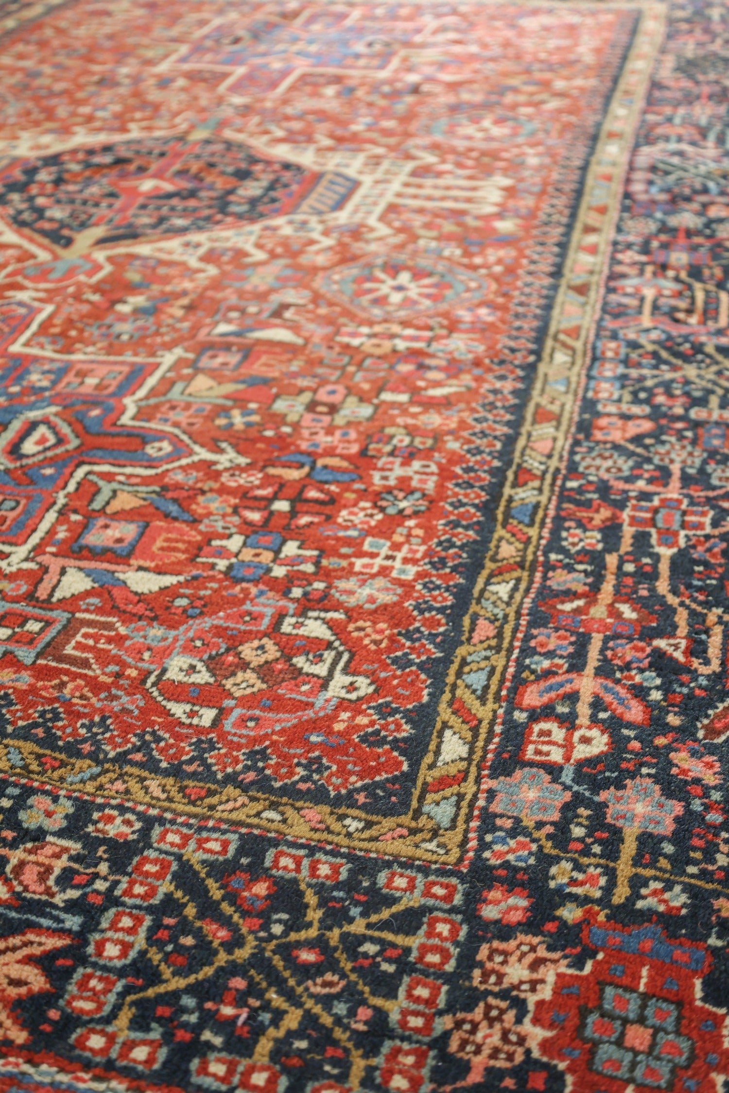 Authentic Antique Karaja Handwoven Tribal Rug - JF8703 | Vintage Bohemian Home Decor for Living Room, Bedroom & Office