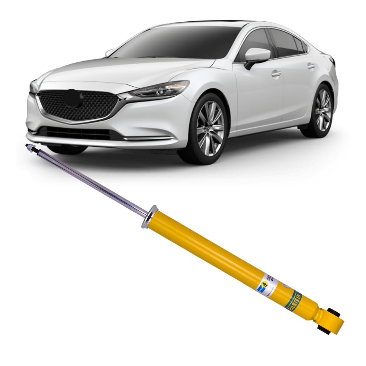 Bilstein B6 Performance Rear Monotube Shock Absorber for 2014 Mazda 6 (24-242707) - Enhanced Ride Comfort & Handling for Daily Driving & Performance Upgrades