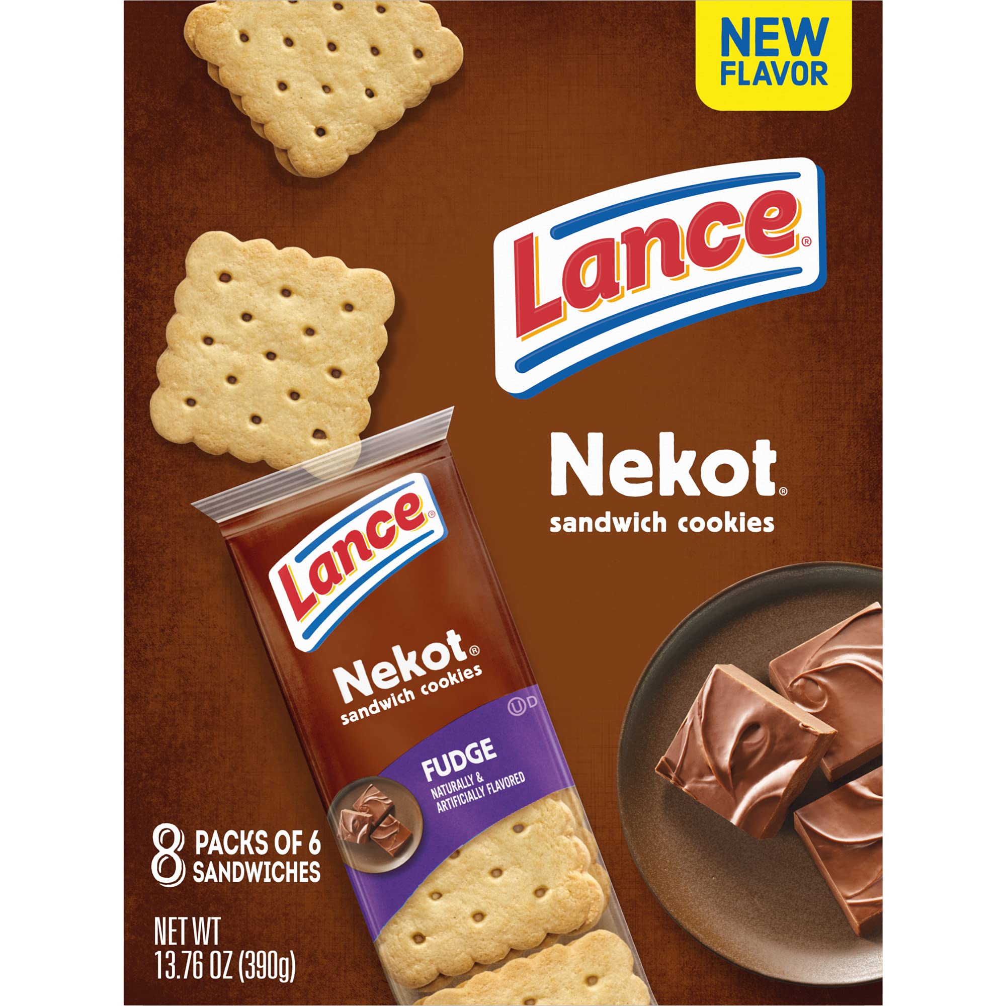 Lance Chocolate Fudge Cookies - 3 Pack | Delicious Soft Baked Cookies for Snacks, Lunch Boxes & Office Treats | Rich Chocolate Flavor | Gluten Free & Kosher Certified