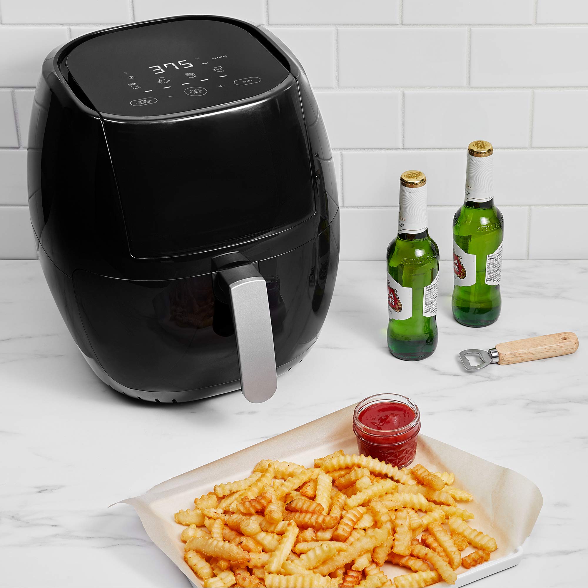 Chefman TurboFry Touch 8 Quart Air Fryer with XL Viewing Window & Digital Display - Healthy Oil-Free Cooking, Adjustable Temp, 8 Presets, Dishwasher Safe Basket - Perfect for Family Meals, Snacks & Quick Healthy Dinners