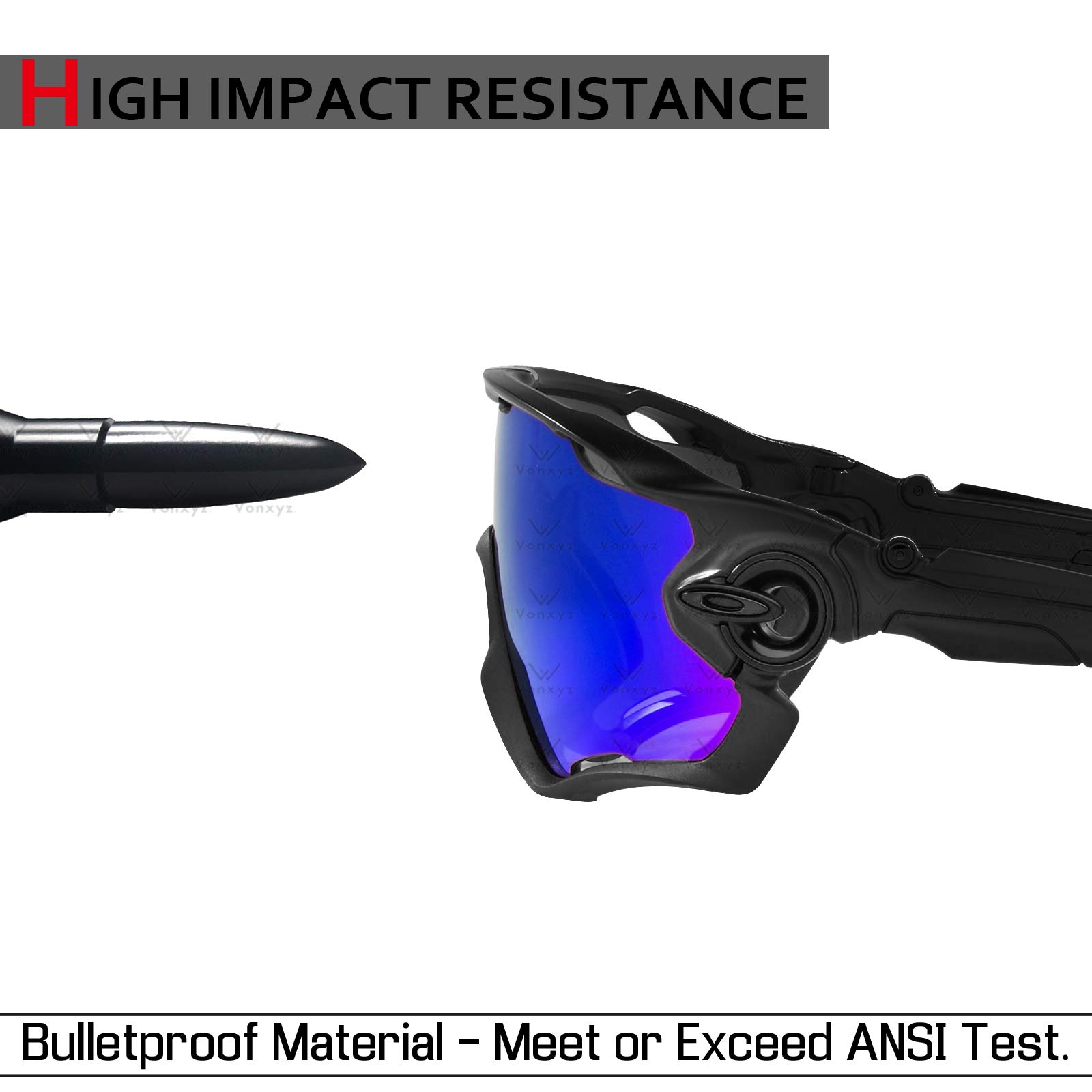 Vonxyz Replacement Lenses for Oakley EV Zero Range OO9327 Sunglasses - Violet Mirror Polarized Lenses (Asian Fit) | UV Protection, Enhanced Clarity for Cycling, Running & Outdoor Sports