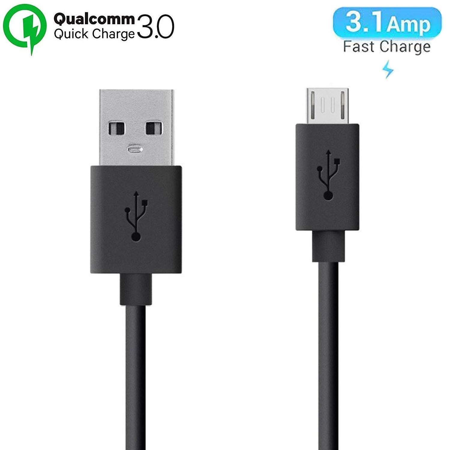 Original Fast Charging USB Cable for Xiaomi Redmi 9A/9A - 4A Micro USB Sync & Data Cable (1M, Black) | Compatible with Android Devices - Perfect for Home, Office & Travel Charging