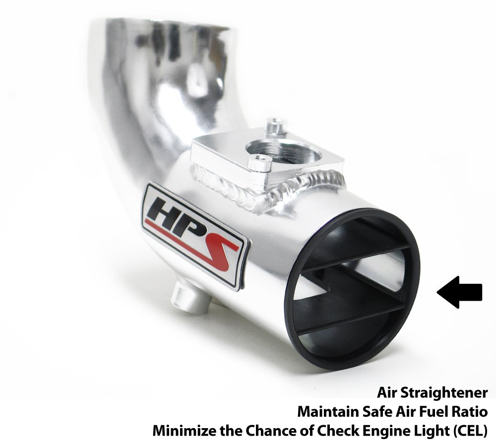 HPS 27-166P Performance Short Ram Air Intake Kit - High Flow Cold Air Intake System for Increased Horsepower & Acceleration - Perfect for Street Racing & Track Performance Upgrades