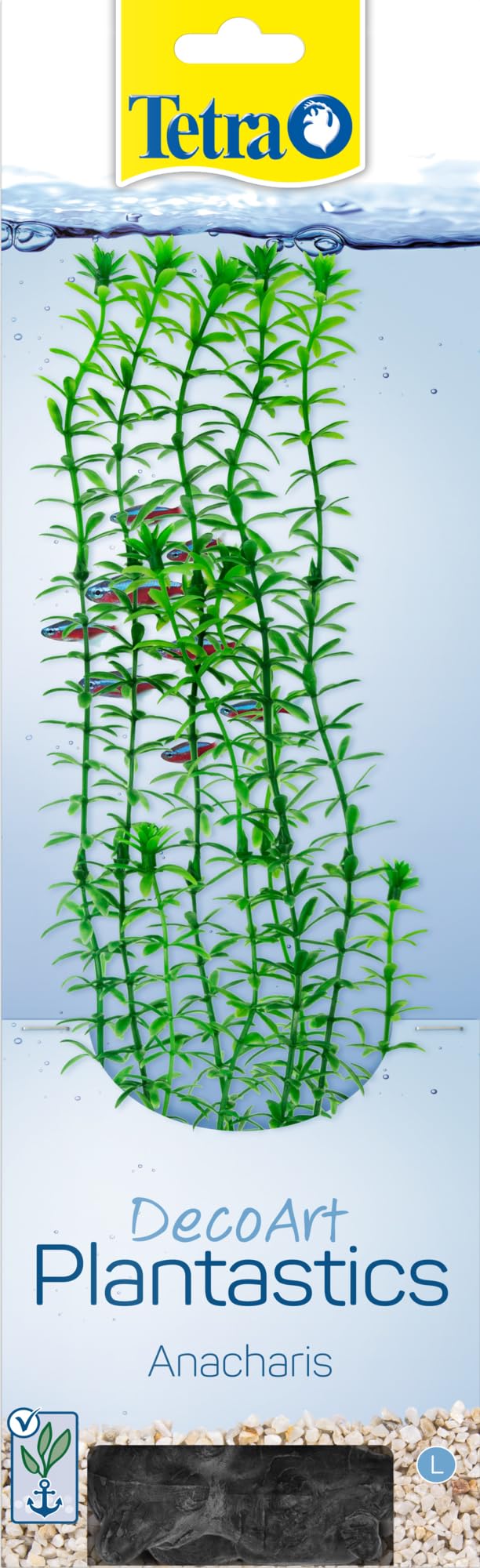 Tetra DecoArt Anacharis Artificial Aquarium Plant - Realistic Underwater Decor for Fish Tanks - Perfect for Freshwater Aquariums, Betta Tanks & Aquatic Terrariums