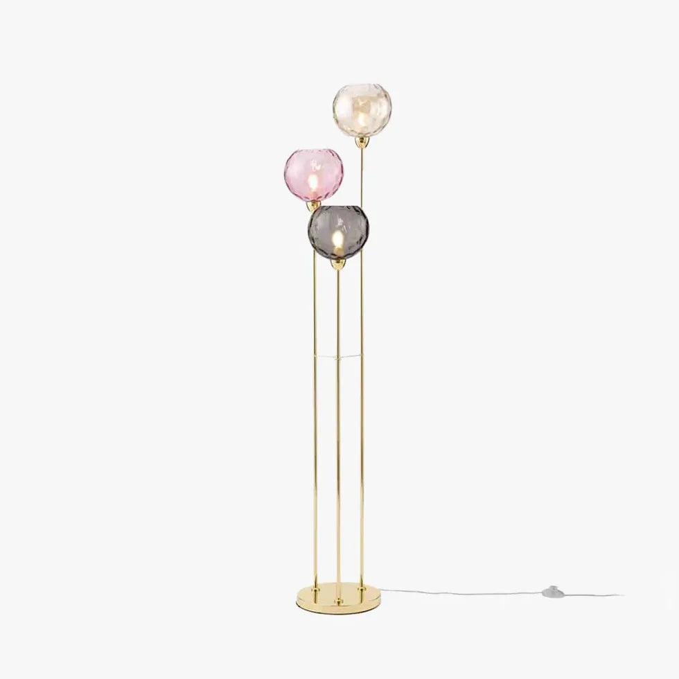 Modern 3-Color LED Sphere Floor Lamp - Adjustable Brightness for Living Room, Bedroom & Office Decor - Ambient Lighting for Relaxation & Reading