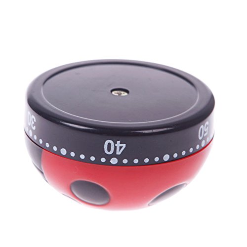 60 Minute Ladybug Kitchen Timer - Easy to Use Cute Ladybird Shape Cooking Timer for Baking, Boiling, and Meal Prep - Perfect Kitchen Tool Gift for Home Chefs