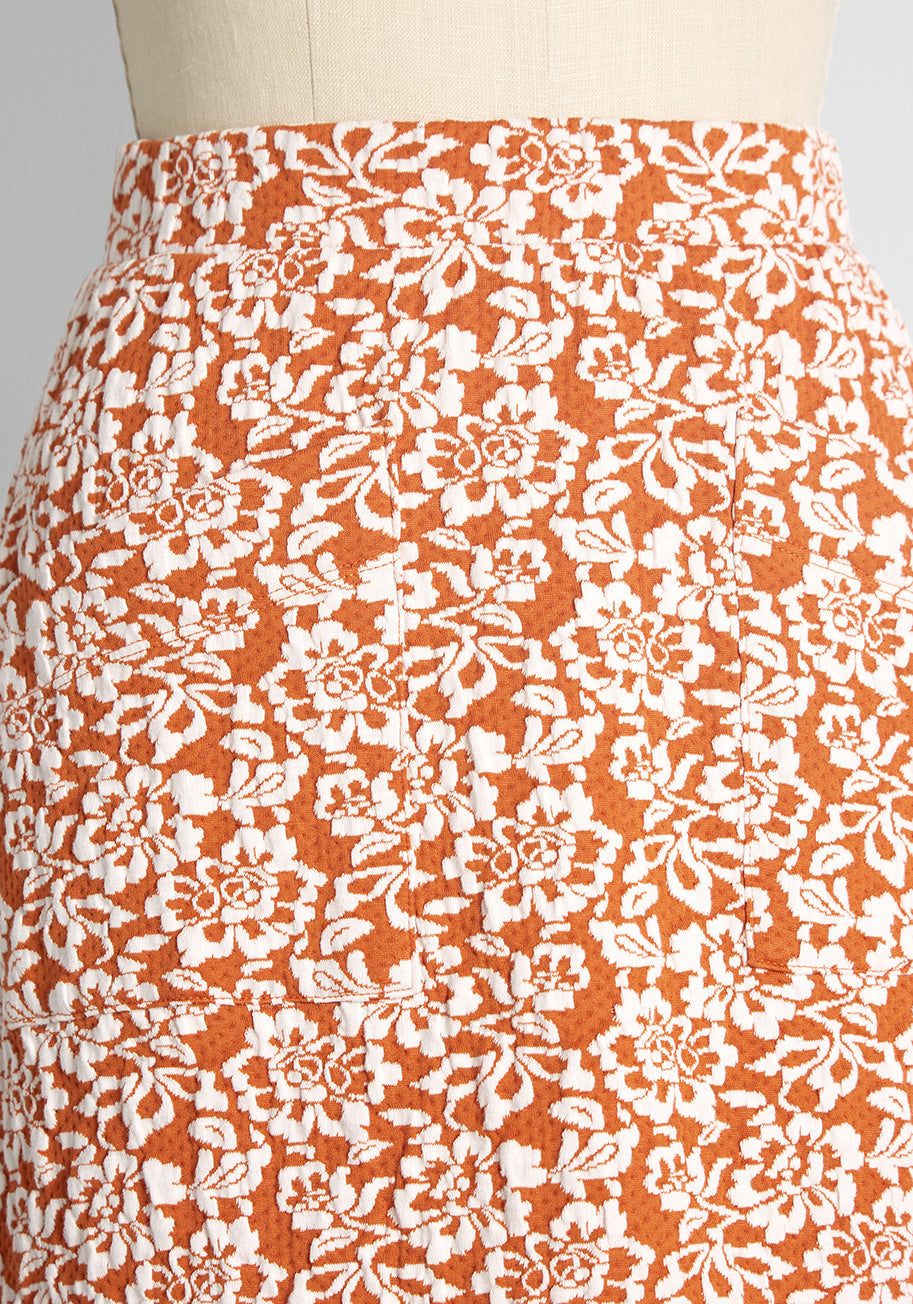 Ready, Rosette, Go! Knit A-Line Skirt for Women - Elegant & Comfortable Skirt for Office, Party & Casual Wear