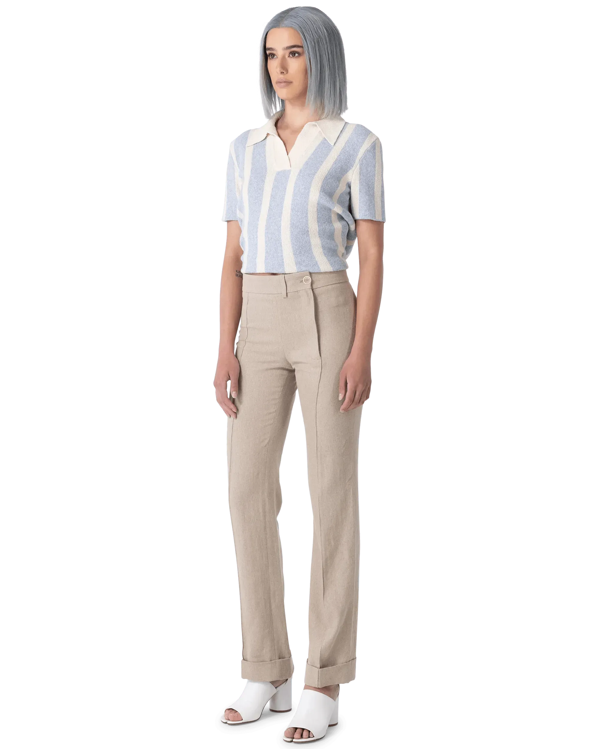 Bagnu Back Tie Polo Shirt for Women - Stylish & Comfortable Knit Top for Casual Wear, Office, and Outings