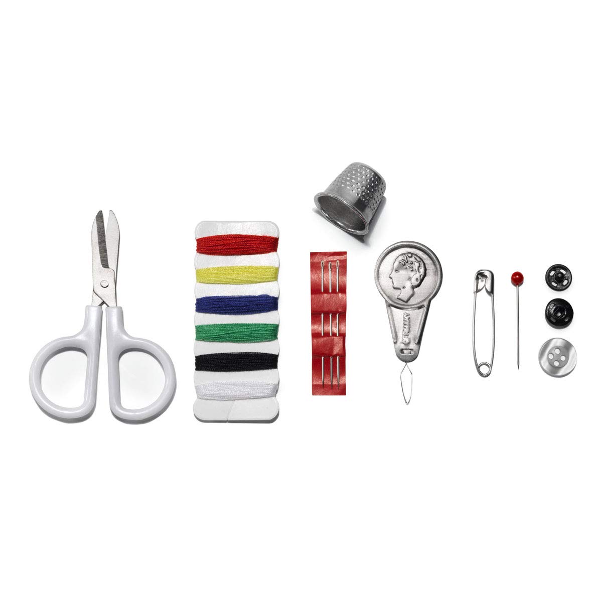 Prym Travel Box Sewing Kit - Portable Sewing Supplies Set with Needles, Threads & Accessories in Navy Blue & Multicolor - Perfect for Travel, Emergency Repairs & DIY Craft Projects