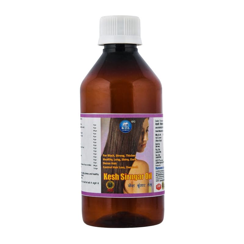 Kamdhenu Kesh Shringar Ayurvedic Hair Oil - Reduces Hair Fall & Promotes Healthy Hair Growth for Men & Women | 200ml | Natural Herbal Treatment for Dry, Damaged Hair | Perfect for Daily Scalp Massage & Hair Care Routine