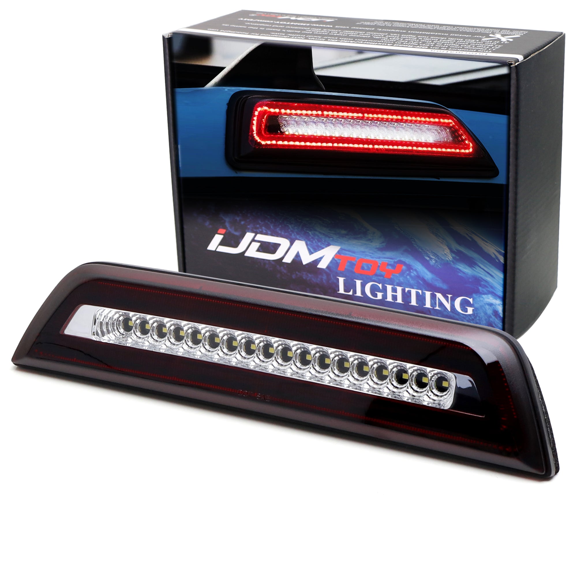 Dark Red Lens F1 Strobe LED High Mount 3rd Brake Light Compatible with 2016-2023 Toyota Tacoma - Enhanced Safety & Style for Off-Road Adventures & Night Driving