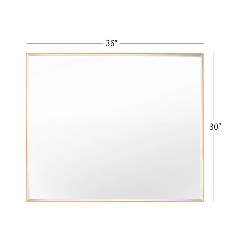 Modern Black Aluminum Framed Beveled Wall Mirror - Sleek Home Decor for Living Room, Bedroom & Entryway - Shatter-Resistant Glass with Stylish Reflections