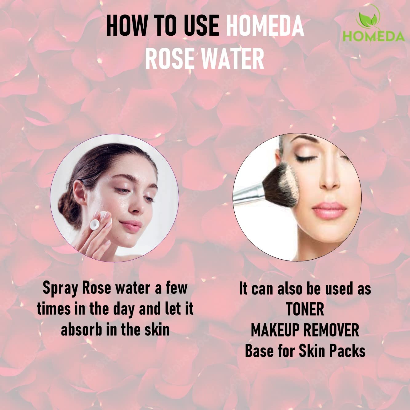 Pure Organic Rose Water Facial Spray (200ml x 2) - Steam Distilled Gulab Jal Toner for Glowing Skin & Hair Care - Hydrating Face Mist for Women & Men - Perfect for Daily Skincare Routine, Post-Workout Refresh & Travel Essentials