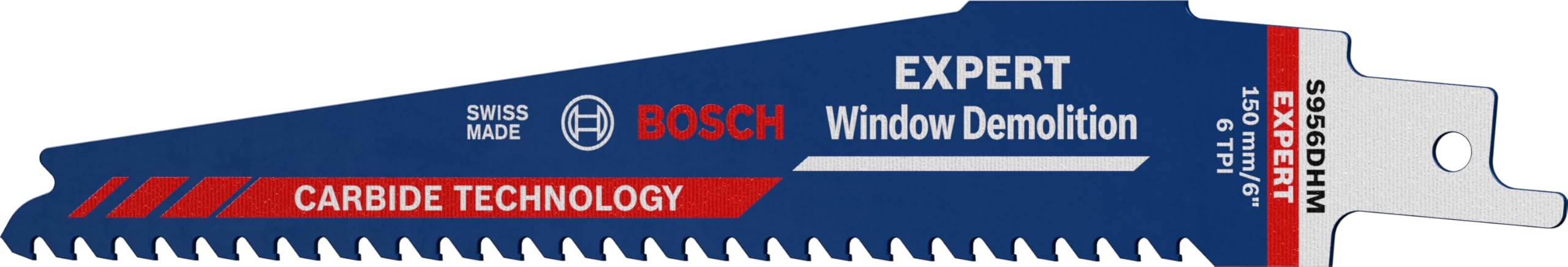 Bosch Professional 10-Pack Expert Window Demolition S 956 DHM Reciprocating Saw Blades - 150mm Length, 4mm Tooth Spacing (6 TPI) - Perfect for Demolition, Window Removal & Construction Projects