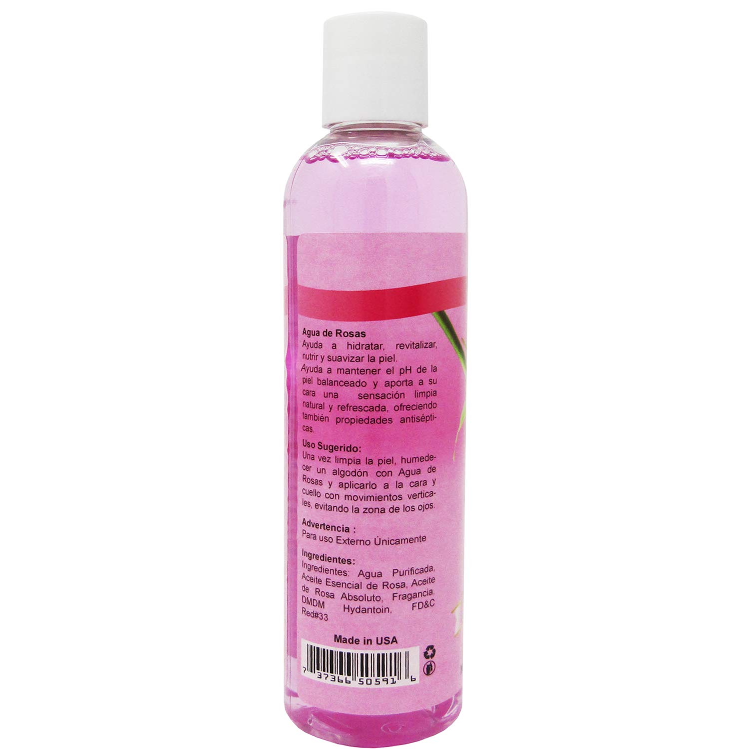 8 Oz Rose Water Facial Toner - Agua De Rosas for Hydrating & Refreshing Skin | Perfect for Daily Skincare Routine & Makeup Prep