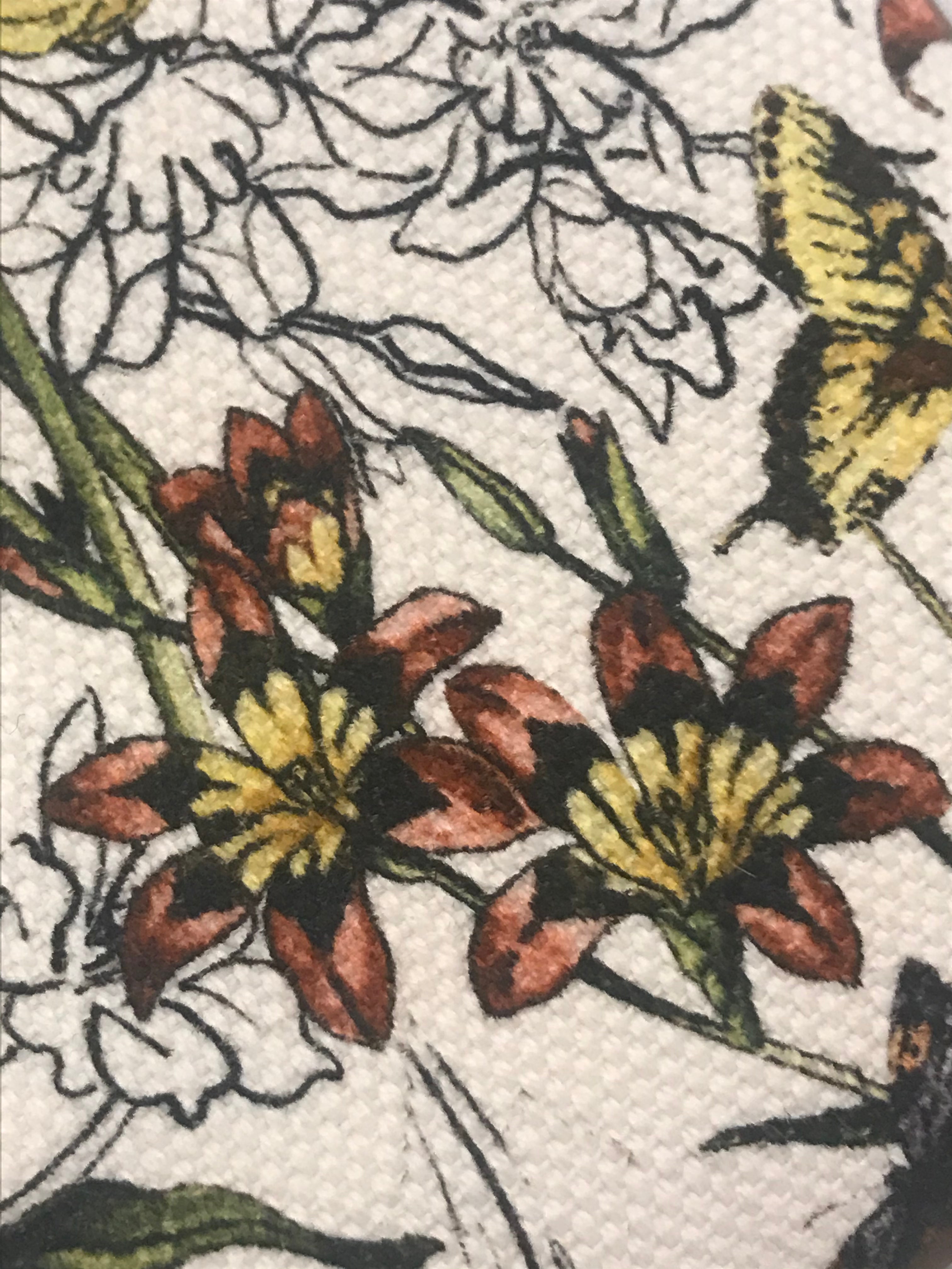 Infinity Flora Canvas Pouch - Waterproof & Reusable Cosmetic Bag for Travel, Makeup, Toiletries | Perfect for Gym, Beach & Daily Organization (Floral Design)