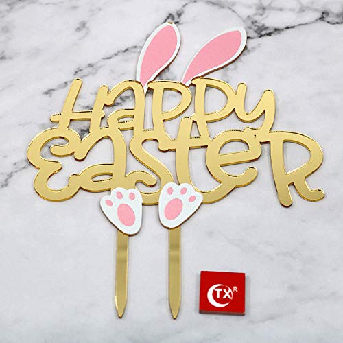 Easter Bunny Cake Topper Set - Rabbit Ear Cake Picks for Easter Party Decorations | Perfect for Easter Cakes, Cupcakes, and Spring Dessert Decor