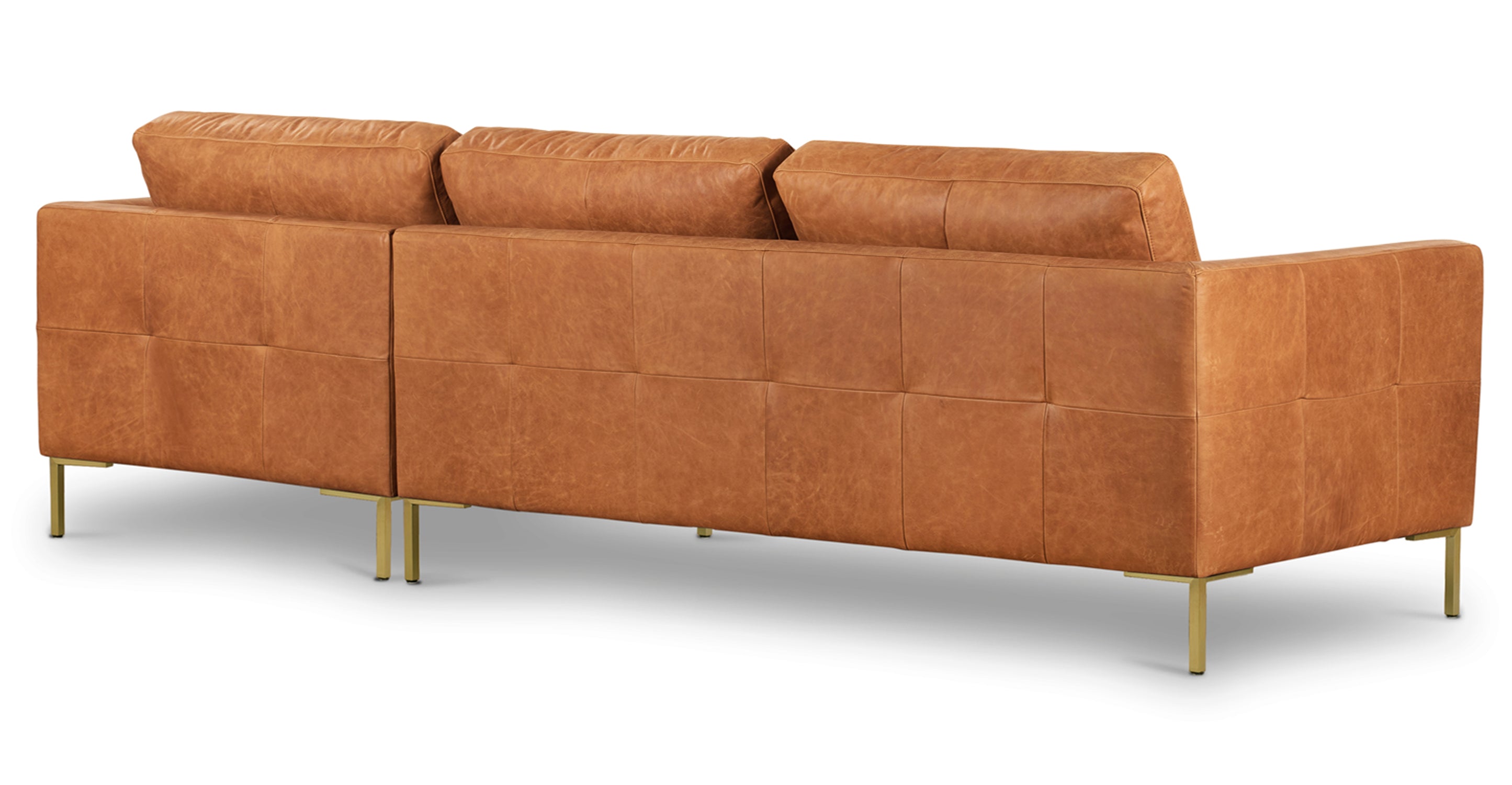 Modern Calle Right Facing Sectional Sofa - L-Shaped Corner Couch for Living Room, Family Room & Small Spaces | Comfortable Fabric Upholstery with Reversible Chaise