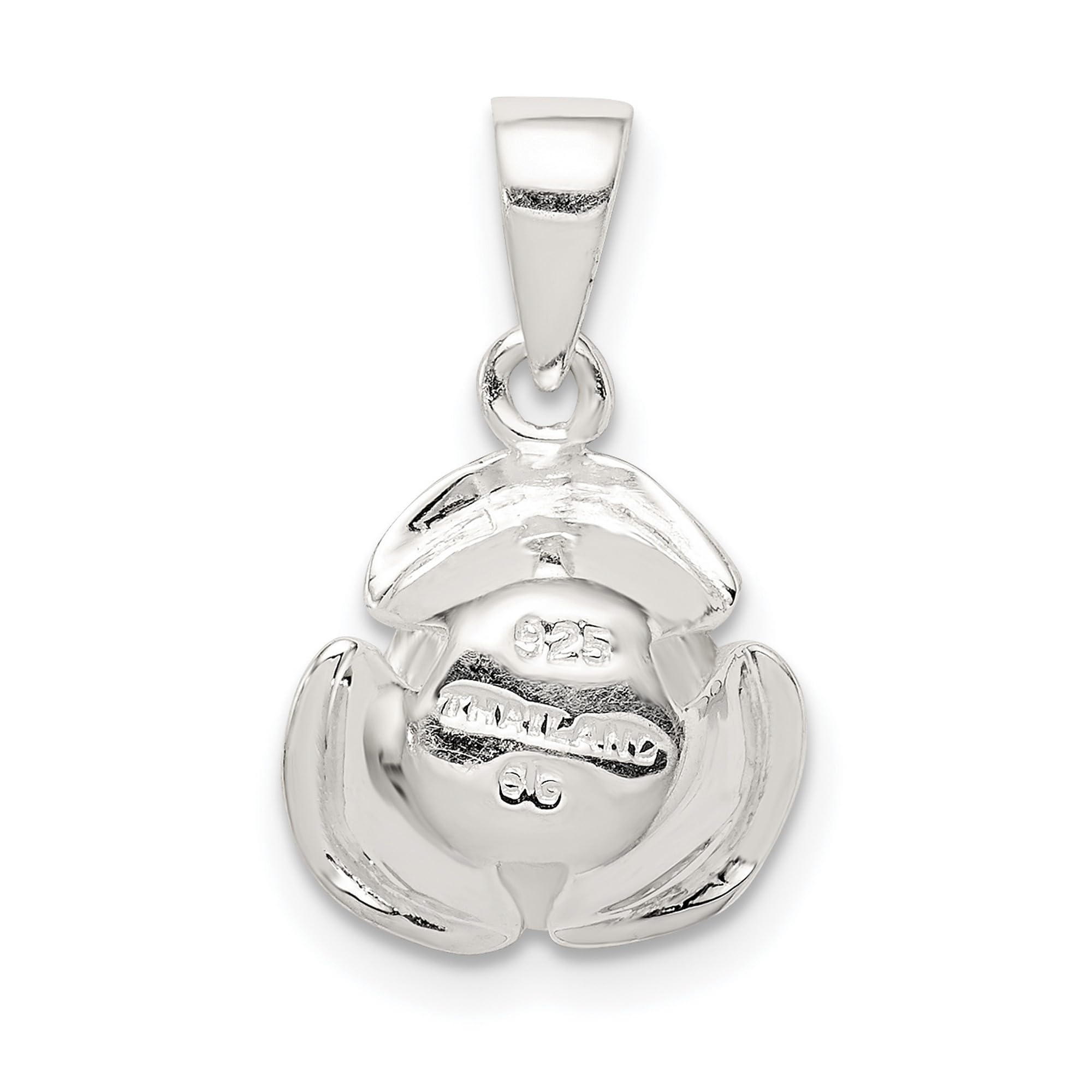 13mm x 12mm Sterling Silver Rose Pendant Necklace - Elegant Jewelry Gift for Women, Perfect for Valentine's Day, Anniversary & Special Occasions