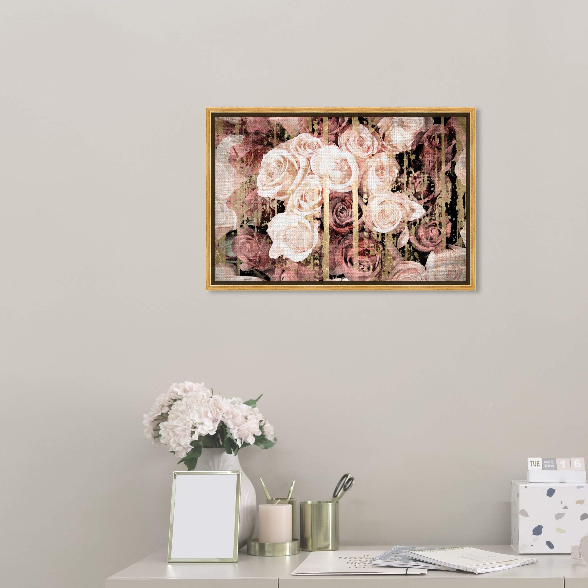 Oliver Gal Artist Co. Floral & Botanical Framed Wall Art Canvas Prints - Shabby Chic Romantic Decor for Living Room, Bedroom & Office - Perfect for Home Decor, Wedding Gifts & Interior Design