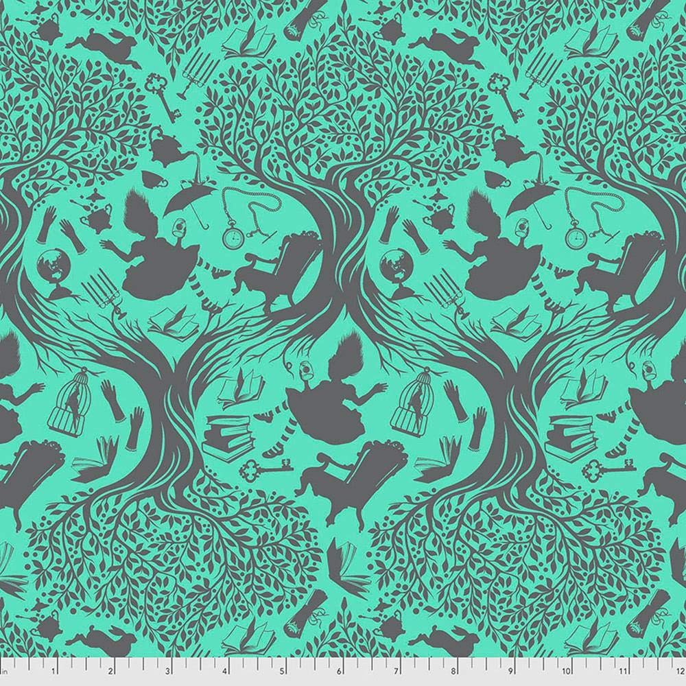 Tula Pink Down The Rabbit Hole Daydream Curiouser and Curiouser Fabric - Whimsical Alice in Wonderland Inspired Quilting Cotton - Perfect for Quilting, Sewing & DIY Craft Projects