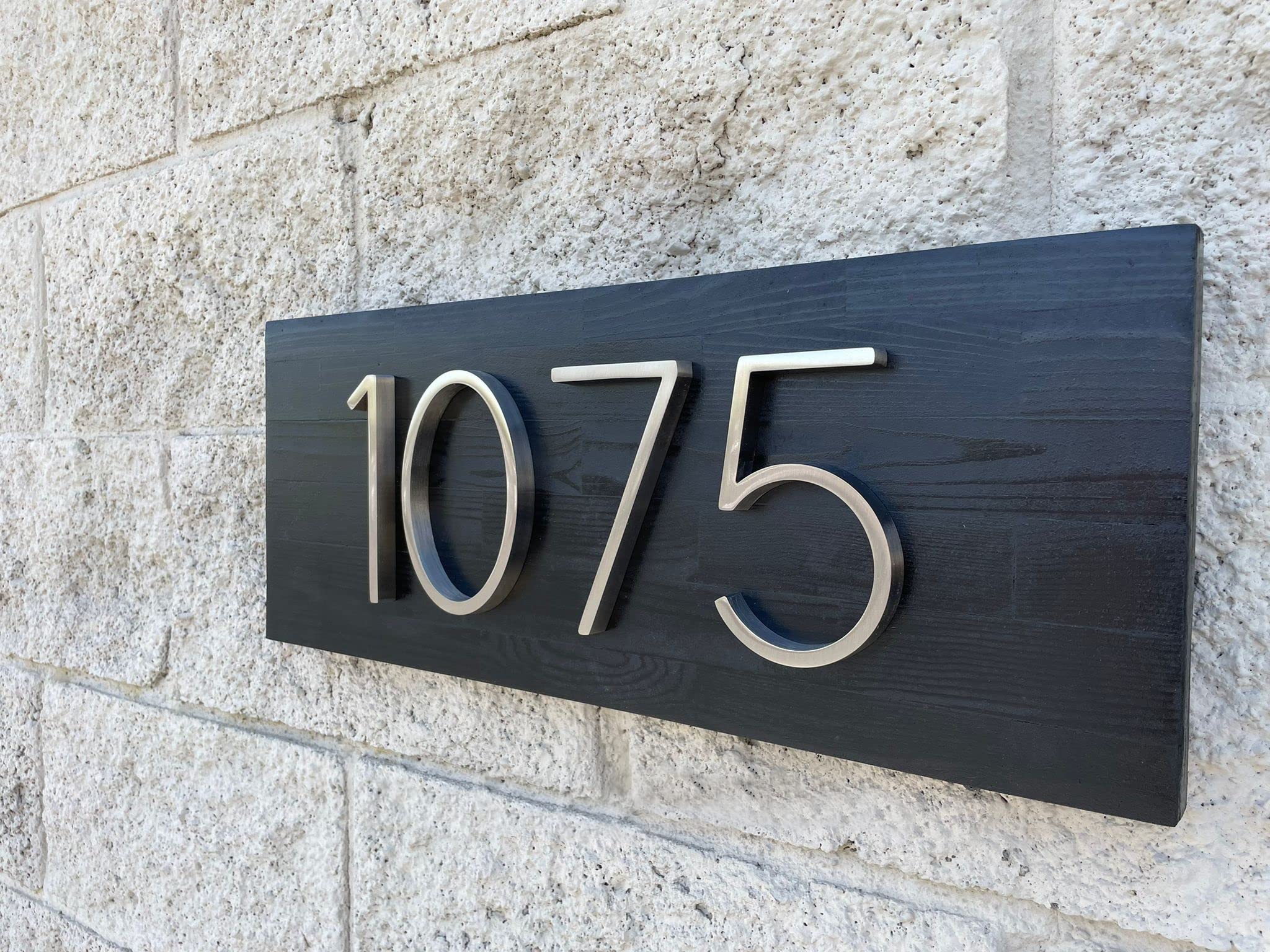 Custom House Number Sign - Rustic Wood Plaque with Address Numbers for Outdoor Home Decor, Mailbox & Front Door