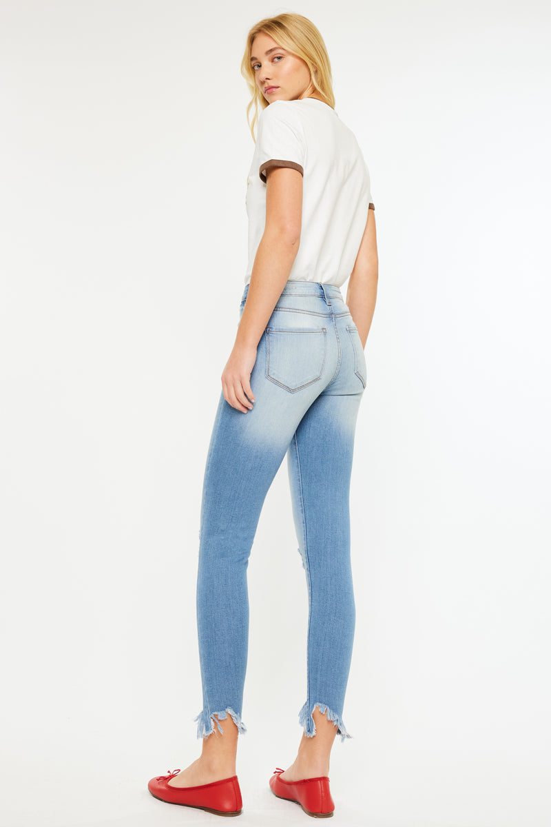 Kitson Women's High Rise Ankle Skinny Jeans - Stretch Denim Pants for Casual Wear & Night Out