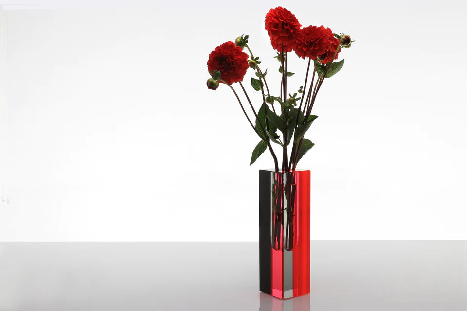 Limited Edition Eclipse Vase by Alexandra Von Furstenberg - Handcrafted Red Ceramic Home Decor for Modern Living Rooms & Luxury Gifts
