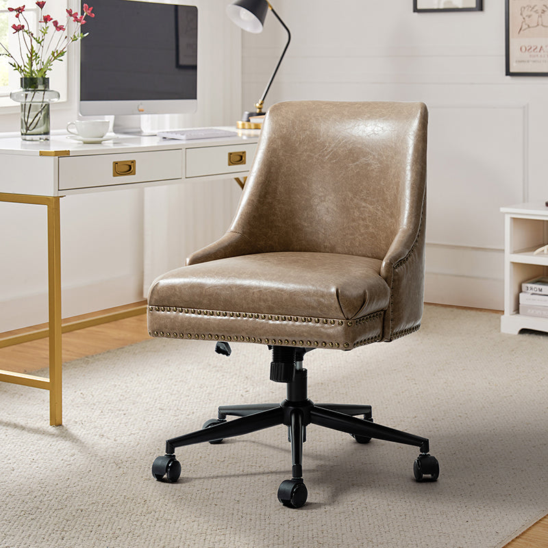 Juniper Vegan Leather Office Chair - Ergonomic Executive Desk Chair for Home & Office - Eco-Friendly PU Leather, Adjustable Height, Comfortable Seating for Long Hours