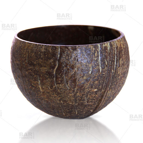 BarConic® Real Coconut Cup - Eco-Friendly Lacquered Coconut Shell Drinking Cup for Cocktails, Smoothies & Beach Parties | Perfect for Tropical Drinks, Home Bar Decor & Outdoor Entertaining