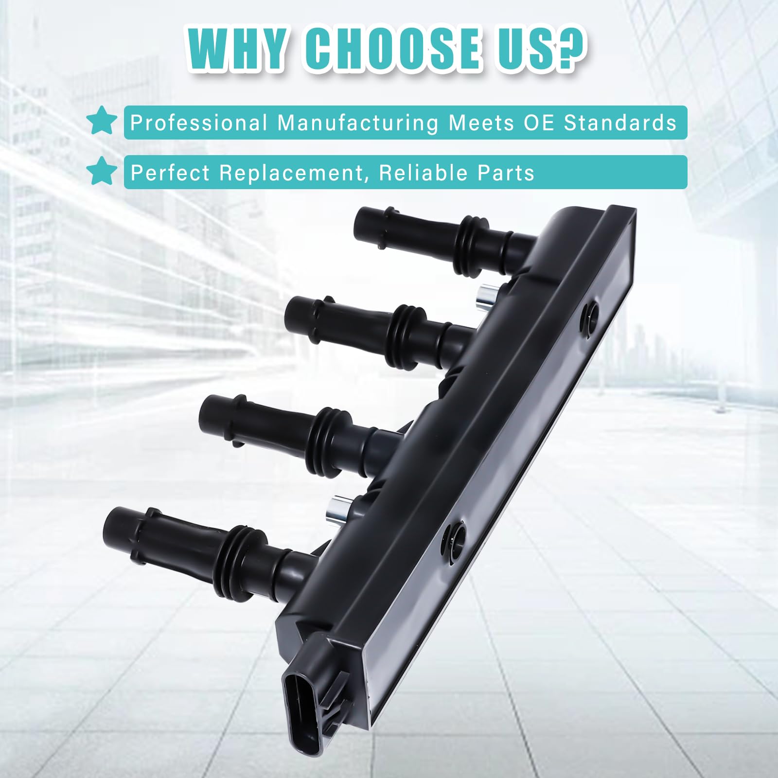 High Performance Ignition Coil Pack Compatible with Chevy Cruze/Sonic/Trax/Volt, Cadillac ELR & Buick Encore 1.4L Turbo (2011-2020) - Replaces D521C, UF669, 55577898, 55579072, 25198623 - Perfect for Engine Misfire Repair & Performance Upgrade