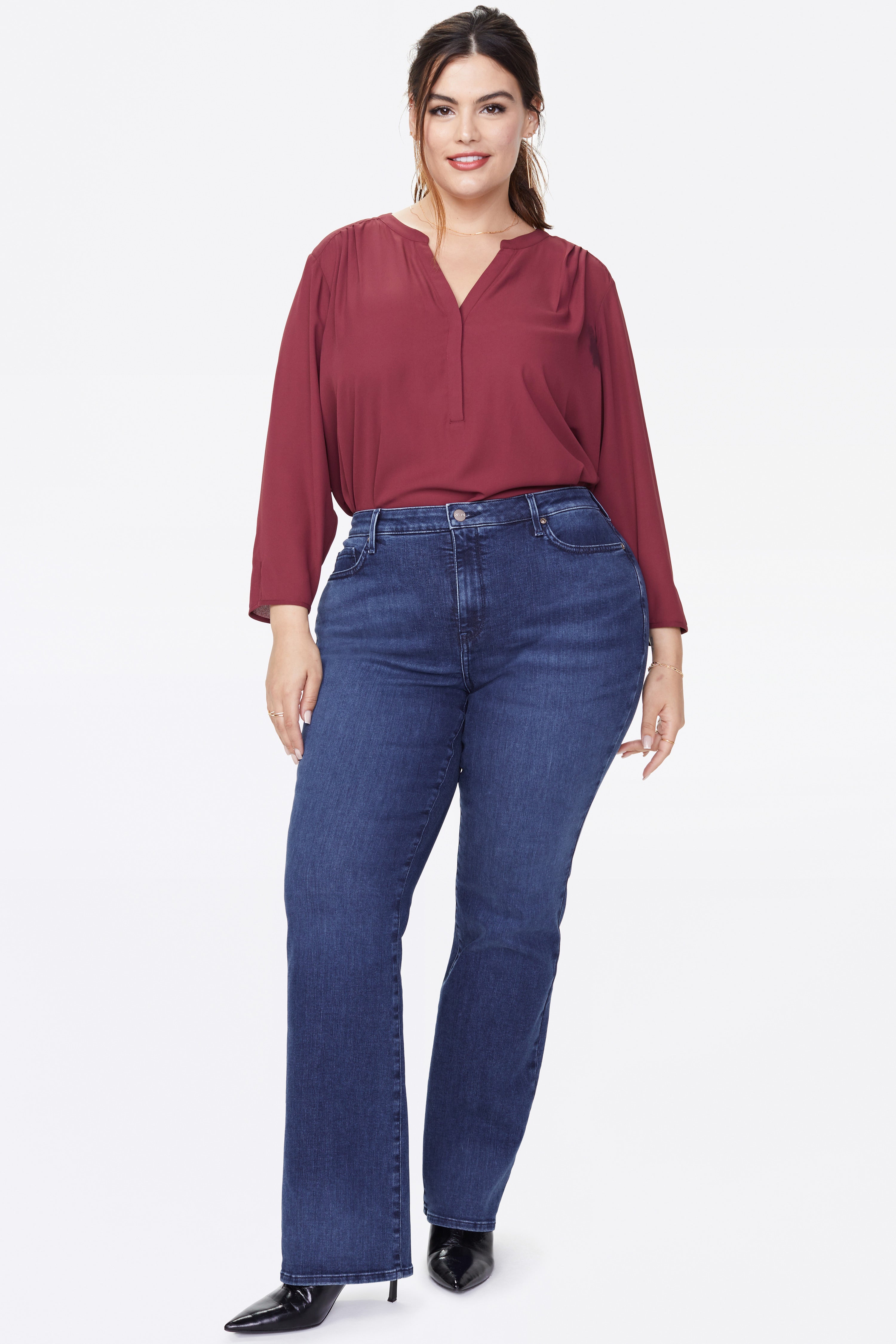 Barbara Bootcut Jeans for Women - Plus Size Stretch Denim Pants with Comfortable Fit (Sizes 14-24) - Perfect for Casual Wear, Office & Everyday Outfits