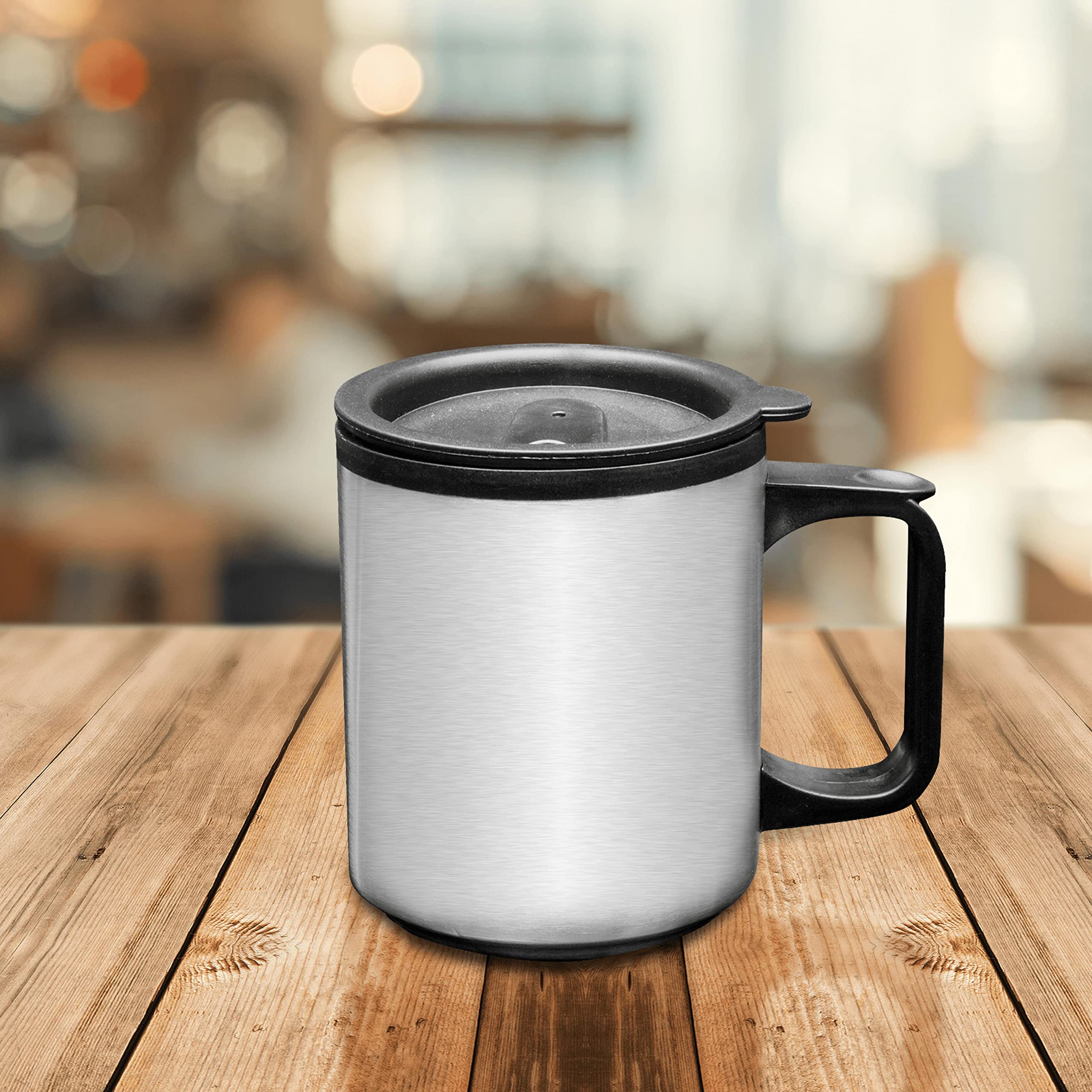 Premium 12 oz Stainless Steel Travel Mugs with Handle - Set of 10 Bulk Pack - Insulated Coffee Cups for Hot & Cold Beverages - Perfect for Office, Camping, Travel and Gifts