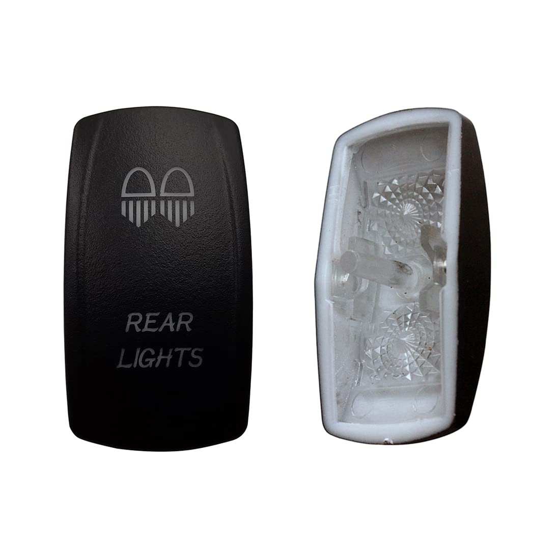 Laser Etched Backlit Switch Cover Cap for Car & Boat Dashboard Rocker Switch - Waterproof & Durable Replacement Part - Perfect for Marine, RV, Truck & Off-Road Vehicle Customization