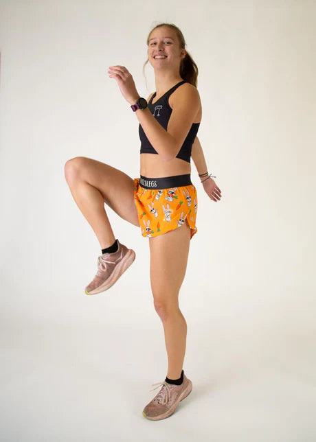 Bad Bunny 1.5 Split Running Shorts for Women - High Waist Athletic Shorts for Workout, Gym & Summer Sports