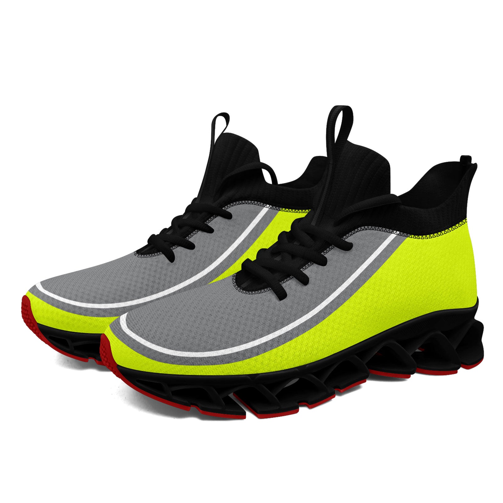 Custom Green & Gray Maxsoul Personalized Sneakers - Breathable Comfort Shoes for Men & Women (FN030XD D020388) - Perfect for Running, Gym Workouts & Casual Wear