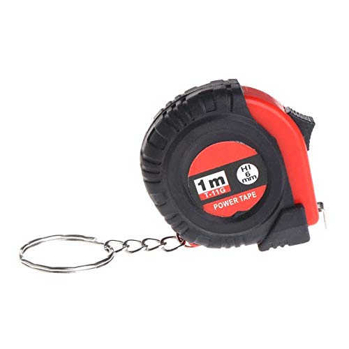 Mini Tape Measure with Keychain - 1m/3.3ft Retractable Ruler in cm & Inches, Portable Plastic Measuring Tape for DIY, Sewing, Crafting & Home Improvement