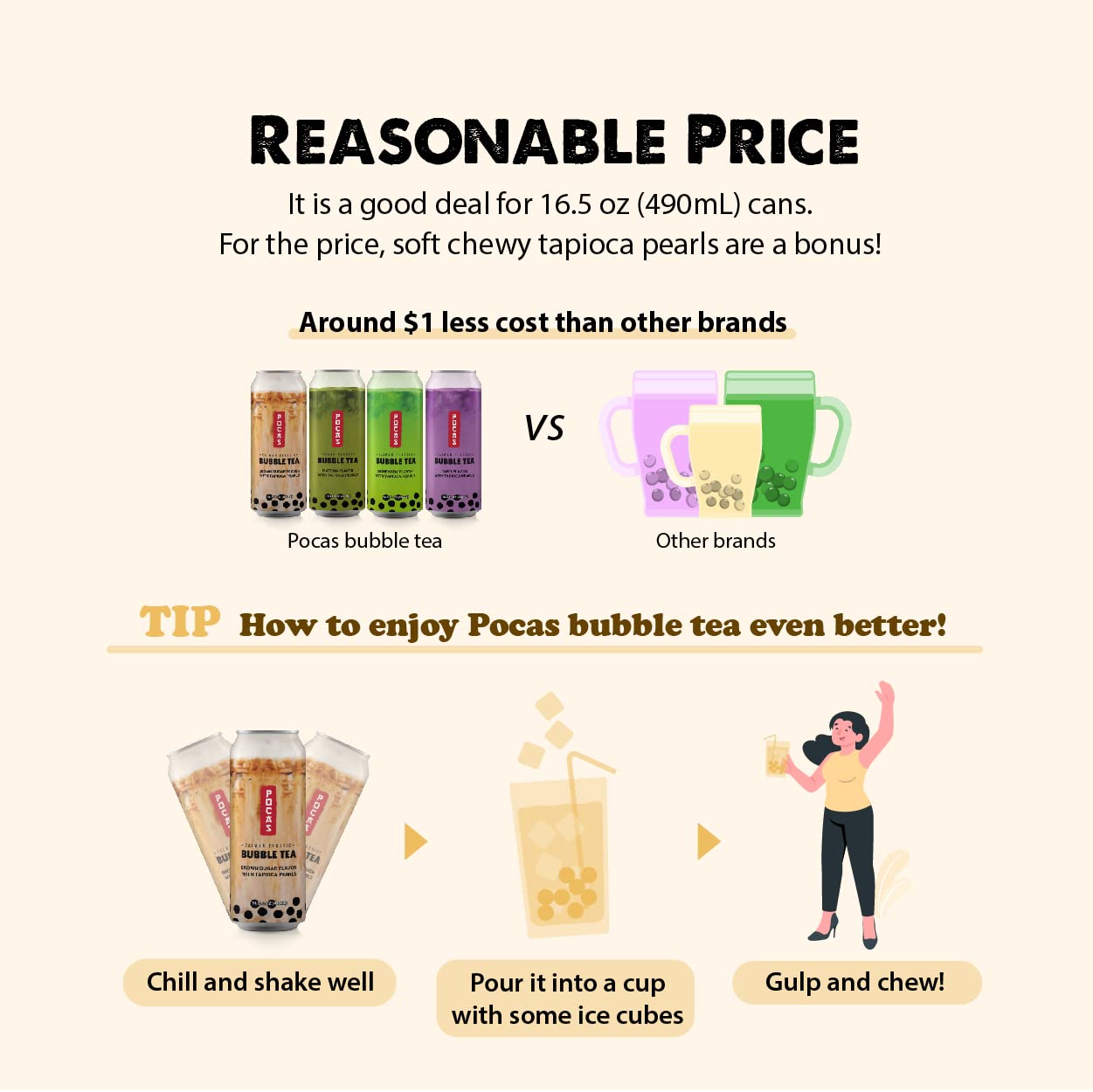 Premium Honeydew Bubble Tea Kit with Tapioca Pearls - 8 Pack (16.5 oz) | Authentic Asian Milk Tea Drink | Refreshing Boba Tea for Summer Parties, Office Snacks & Home Relaxation