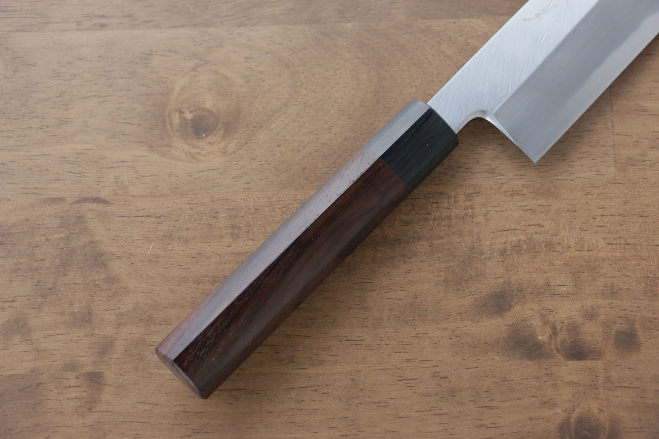 Premium Jikko White Steel No.2 Kamagata Usuba 180mm Japanese Chef Knife with Shitan Handle - Professional Sushi & Vegetable Cutting Tool for Home Cooks & Chefs