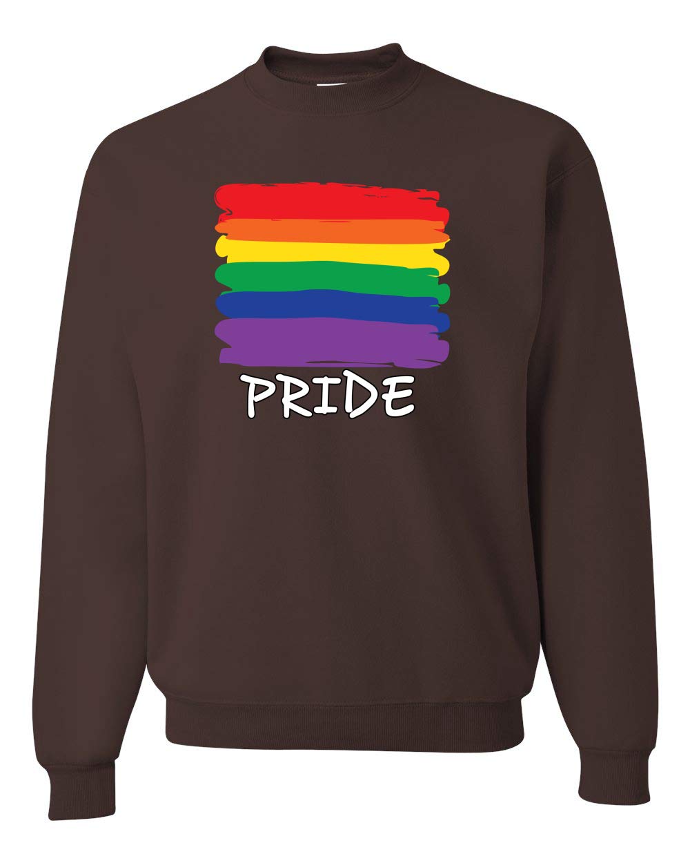 Men's LGBTQ Pride Graphic Sweatshirt - Rainbow Flag Colors Crewneck Shirt for Gay Pride Month & Parade | Casual Wear, Street Style & LGBTQ Support Apparel